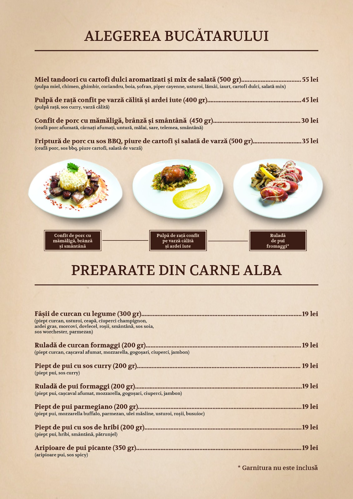 restaurant menu